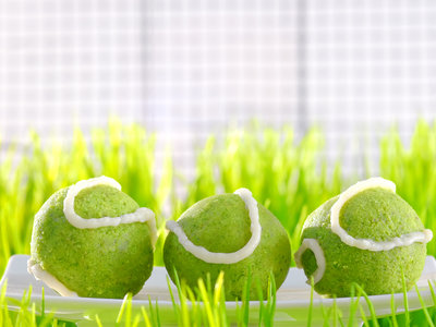 Tennis Ball Spinach Cakes