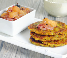 Cilantro Latkes with Five-Spice Apple Sauce