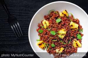 Grilled Pineapple and Red Curry Quinoa