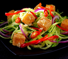 Crisp Tofu and Thai Cucumber Raita