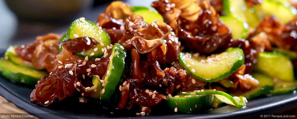 Chilled Cucumber and Woodear Mushroom Salad