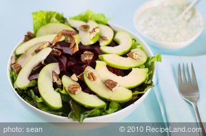 Apple Beet Salad with Creamy Diil Dressing
