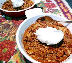 Pumpkin Custard with Pecan-Ginger Topping