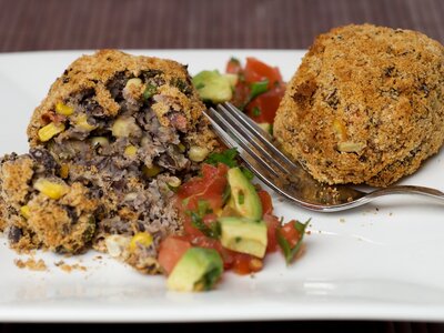 Black Bean Croquettes with Fresh Salsa