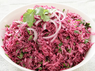 Asian Red Cabbage Coleslaw