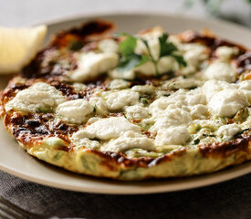 Lemon Frittata with Leeks & Goat Cheese