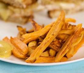 Sweet Potato Fries with Curried Mayonnaise Dip