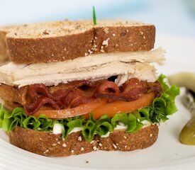 Leftover Turkey Club Sandwich