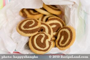 Christmas Chocolate Pinwheel Butter Cookies recipe