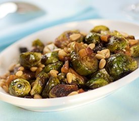 Brussels Sprouts with Pancetta, Pine Nuts and Raisins