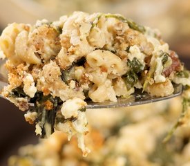 Cheesy Macaroni and Cheese with Spinach and Feta