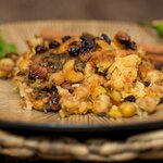 Chana aur Sarson ka Saag Biryani (Basmati Rice & Curry Casserole)