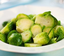 Cheesy Brussels Sprouts with Sherry Asiago Sauce