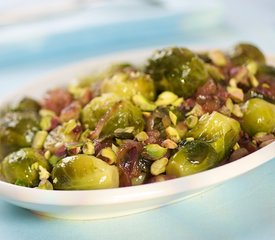 Caramelized Brussels Sprouts with Pistachios