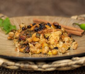 Chana aur Sarson ka Saag Biryani (Basmati Rice & Curry Casserole)