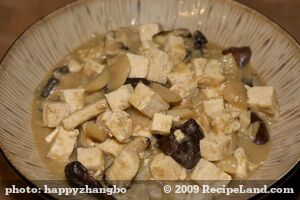 Chinese Braised Mushrooms and Tofu recipe