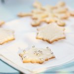 Almond Christmas Snow Flake Cookies
