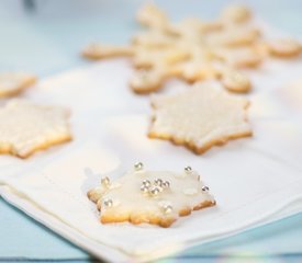 Almond Christmas Snow Flake Cookies