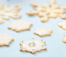 Almond Christmas Snow Flake Cookies