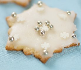 Almond Christmas Snow Flake Cookies