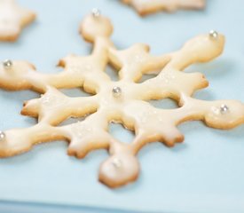 Almond Christmas Snow Flake Cookies