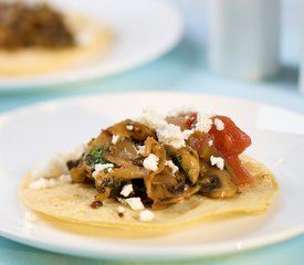 Sauteed Mushrooms, Onion, and Chipotle Chile with Corn Tortillas