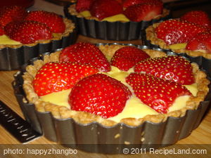 Strawberry or Raspberry Custard Tart