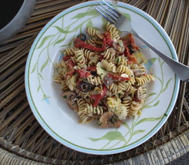 Mediterranean Pasta Salad With Feta Vinaigrette