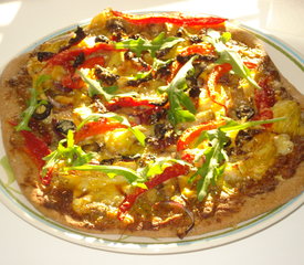 Basil Pesto, Artichoke Hearts, Sun-dried Tomato and Roasted Bell Pepper Pizza