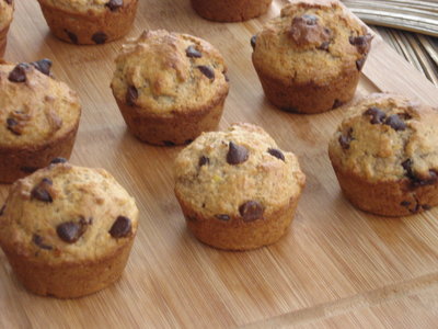 Snacky Banana Chocolate Chip Muffins