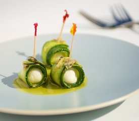 Marinated Zucchini and Bocconcini Parcels