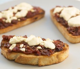 Sun-Dried Tomato Jam with Goat Cheese Crostini