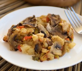 Leek, Potato and Matzo Gratin