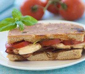 Italian Prosciutto, Fresh Mozzarella, Tomato, and Basil Panini