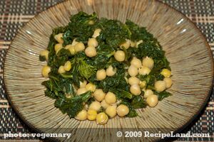 Spiced Kale and Chickpeas