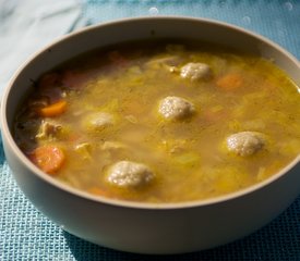 Ashkenazic Chicken Soup and Matzo Balls with Fresh Dill