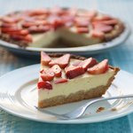 Ricotta and Strawberry Cheese Pie with Almond Crust