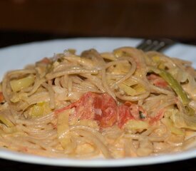 Leek and Zucchini Pasta