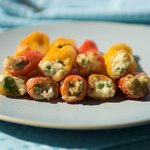 Ricotta Stuffed Sweet Baby Peppers-Vegetarian Version