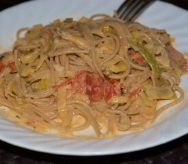 Leek and Zucchini Pasta