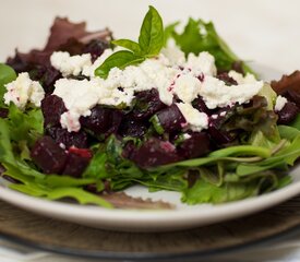 Mixed Greens Salad with Beets and Goat Cheese