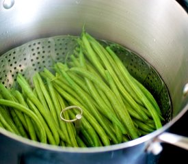 Green Beans and Bacon with Sautéed Mushrooms and Shallots