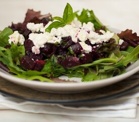 Mixed Greens Salad with Beets and Goat Cheese