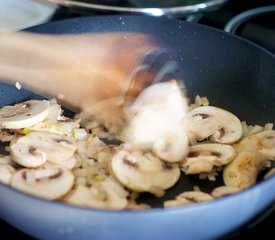 Green Beans and Bacon with Sautéed Mushrooms and Shallots