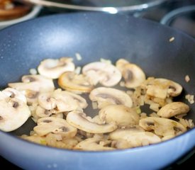 Green Beans and Bacon with Sautéed Mushrooms and Shallots