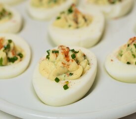 Chive Tarragon Deviled Eggs-Easter