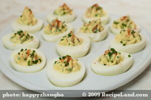 Chive Tarragon Deviled Eggs-Easter recipe