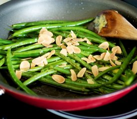 Green Beans with Toasted Almond Gremolata