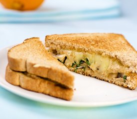 Grilled Cheese Sandwich with Sauteed Mushrooms and Arugula