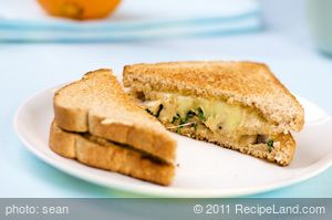 Grilled Cheese Sandwich with Sauteed Mushrooms and Arugula recipe